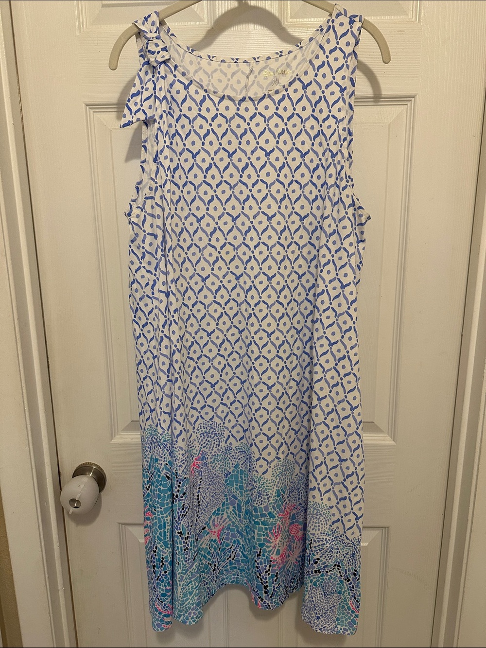 Lilly Pulitzer Luella Swing Dress in the blue and white "Sea La Vie" print